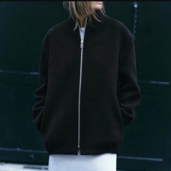 ZARA MANTECO WOOL BOMBER COAT ZW COLLECTION